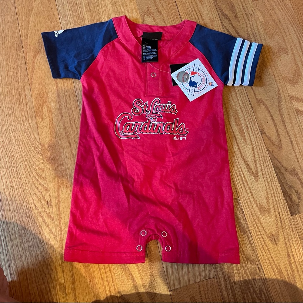18m NWT Adidas St Louis Cardinals romper MLB Major League Baseball.